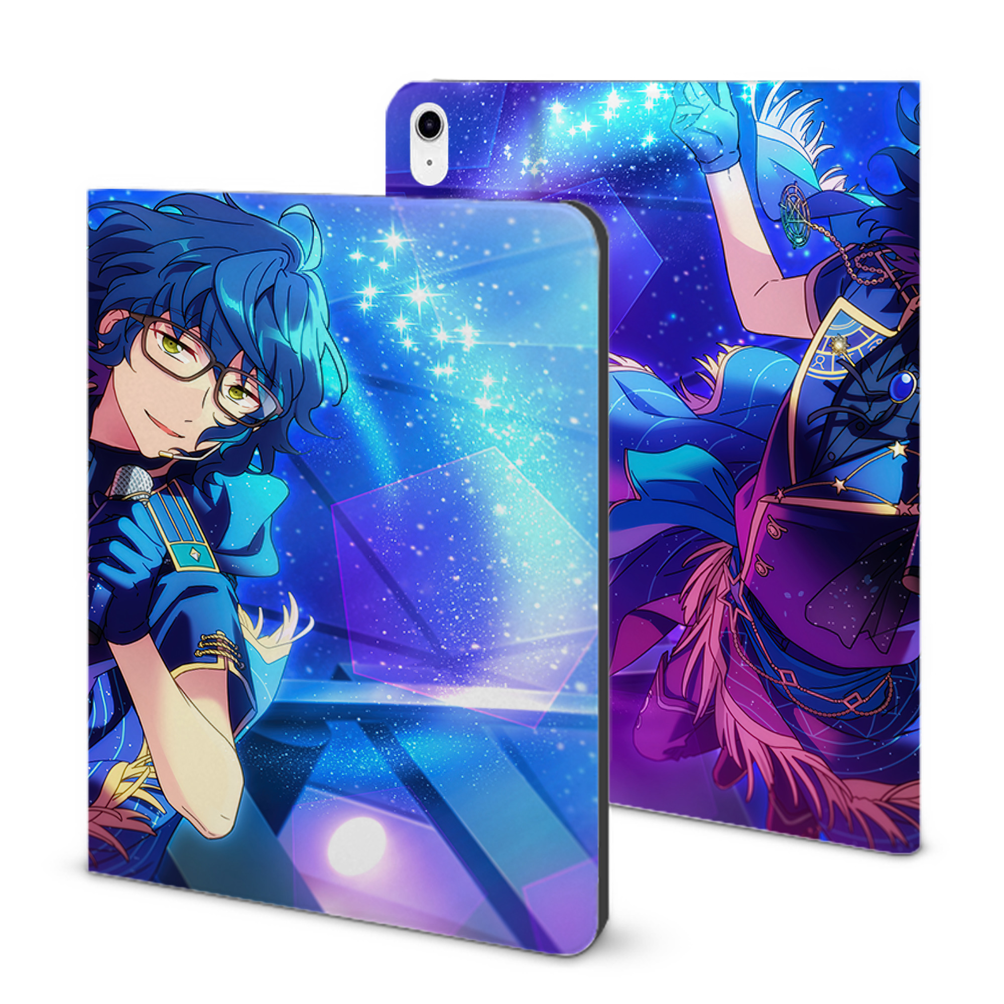 （画像用） あんさんぶるスターズ! Ensemble Stars IPad ケース ブック型 PUレザー TPU 耐衝撃 軽量 薄型 ペン収納なし 全面保護 IPad 各モデル対応